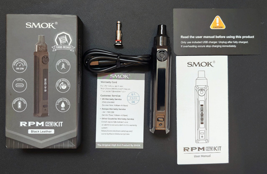 Smok RPM 25W Kit Package Contents